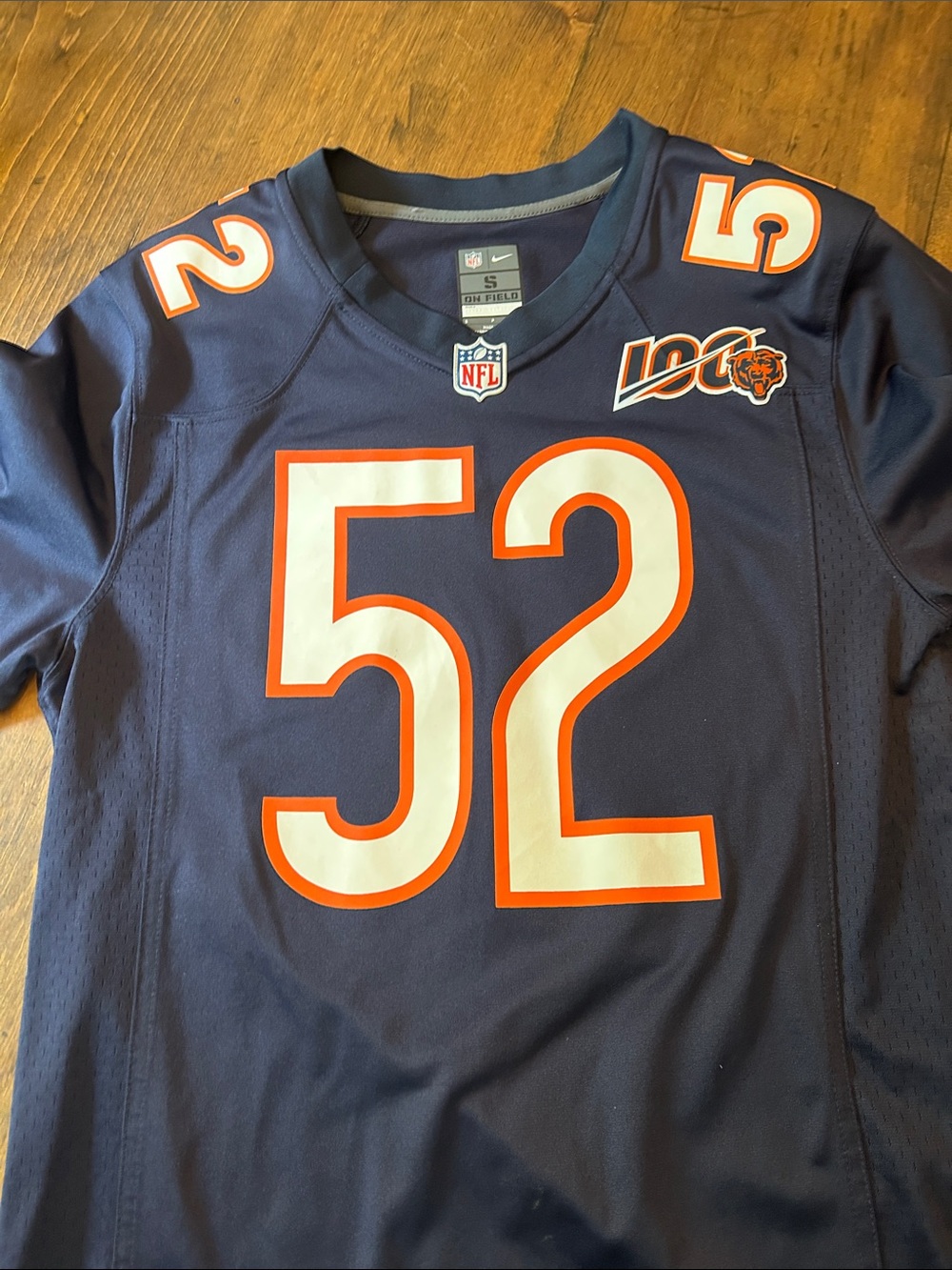 Nike Youth Navy Chicago Bears #52 Football Jersey with Orange & White Trim